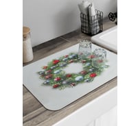 Коврик для сушки посуды JoyArty Яркий праздничный венок 58x38 см sbmrec_21485_58x38