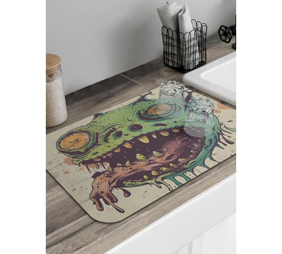 Коврик для сушки посуды JoyArty Удивленный монстр 58x38 см sbmrec_sd3849_58x38 1