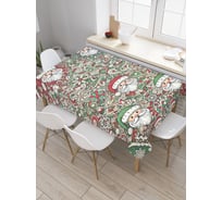 Прямоугольная тканевая скатерть на стол JoyArty с рисунком "Красный нос", 120 на 145 см, серия Новый год и Рождество tc_sd3973_120x145