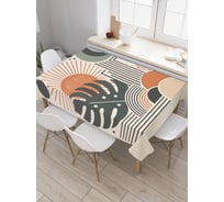 Прямоугольная тканевая скатерть на стол JoyArty с рисунком "Абстракция форм", 120 на 145 см, tc_sd3547_120x145