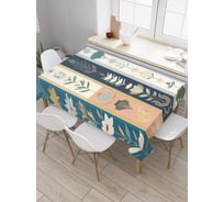 Прямоугольная тканевая скатерть на стол JoyArty с рисунком "Цветочные обои", 120 на 145 см, tc_sd3410_120x145