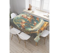 Прямоугольная тканевая скатерть на стол JoyArty с рисунком "Волшебный шар", 120 на 145 см, серия Новый год и Рождество tc_sd4004_120x145