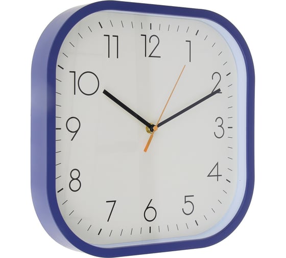 Часы настенные Ladecor CHRONO квадратные, пластик, 30x30x4 см, тикающий ход, 1xАА арт08-28 581-090