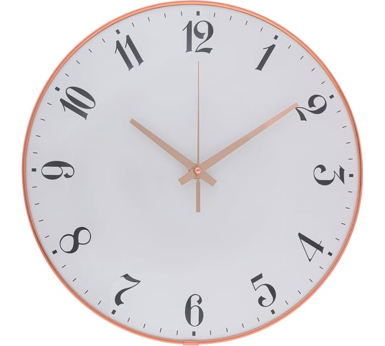 Часы настенные Ladecor CHRONO круглые, пластик, диаметр 30 см, 1xАА, тикающий ход, пластик, стекло арт08-1 581-002 1