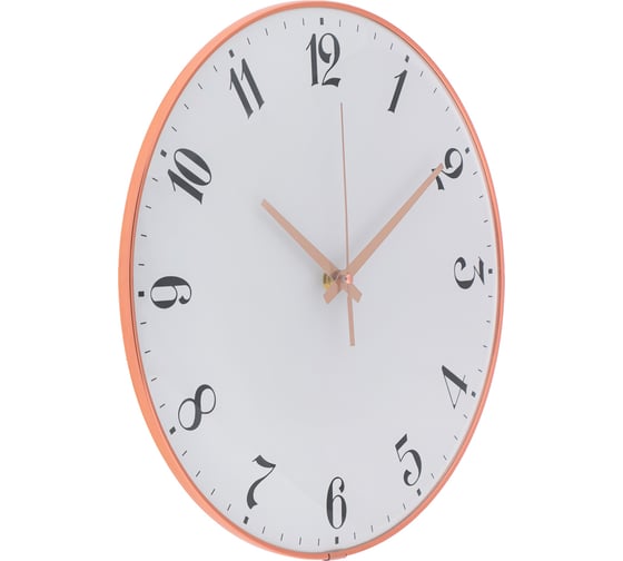 Часы настенные Ladecor CHRONO круглые, пластик, диаметр 30 см, 1xАА, тикающий ход, пластик, стекло арт08-1 581-002