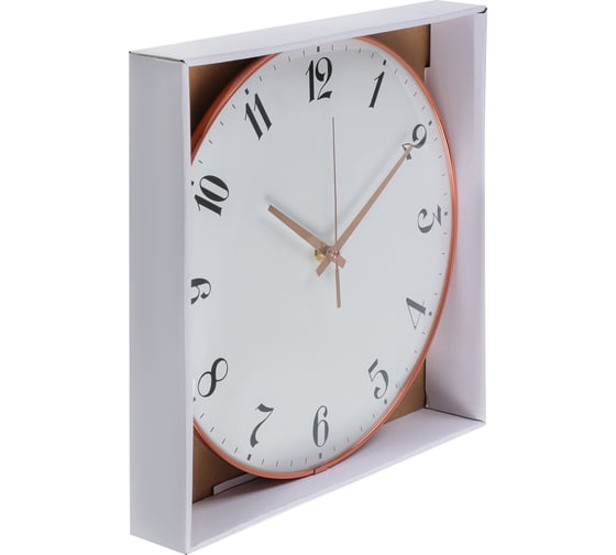 Часы настенные Ladecor CHRONO круглые, пластик, диаметр 30 см, 1xАА, тикающий ход, пластик, стекло арт08-1 581-002