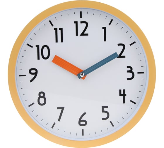 Часы настенные Ladecor CHRONO круглые, пластик, диаметр 25 см, тикающий ход, 1xАА арт08-25 581-087