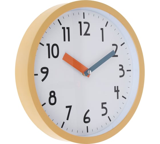Часы настенные Ladecor CHRONO круглые, пластик, диаметр 25 см, тикающий ход, 1xАА арт08-25 581-087