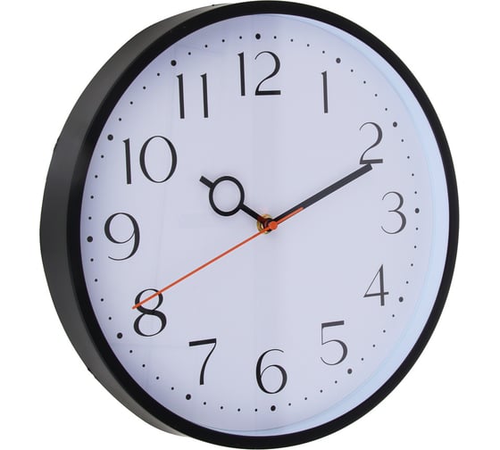 Часы настенные Ladecor CHRONO круглые, пластик, диаметр 30 см, тикающий ход, 1xАА арт08-20 581-063