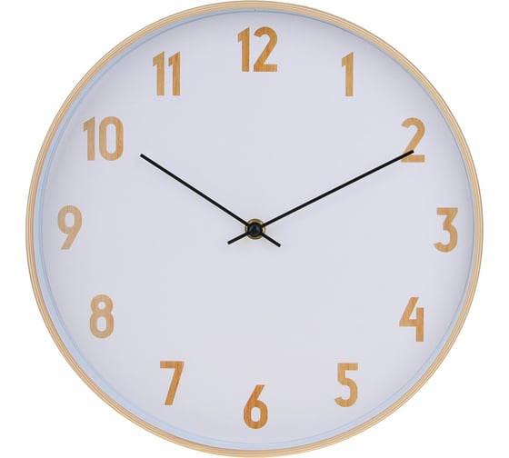 Часы настенные Ladecor CHRONO круглые, пластик, диаметр 30 см, тикающий ход, 1xАА арт08-24 581-086 1