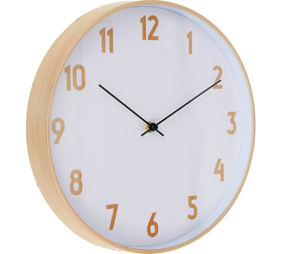 Часы настенные Ladecor CHRONO круглые, пластик, диаметр 30 см, тикающий ход, 1xАА арт08-24 581-086