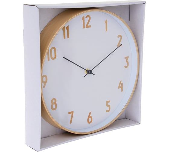 Часы настенные Ladecor CHRONO круглые, пластик, диаметр 30 см, тикающий ход, 1xАА арт08-24 581-086