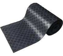 Коврик-дорожка VORTEX ТРАВКА РОМБЫ 0.90x15 м на противоскользящей основе, черный, рулон 24050