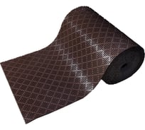 Коврик-дорожка VORTEX ТРАВКА РОМБЫ 0.90x15 м на противоскользящей основе коричневый рул 24049