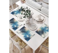 Салфетки на стол для сервировки прямоугольные, плейсмат JoyArty "Размытая краска", 32x46 см, в комплекте 4 шт., np_sd3569