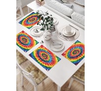 Салфетки на стол для сервировки прямоугольные, плейсмат JoyArty "Магический круг", 32x46 см, в комплекте 4 шт., np_sd3428