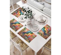 Салфетки на стол для сервировки прямоугольные, плейсмат JoyArty "Восточные мотивы", 32x46 см, в комплекте 4 шт., np_sd3572