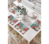 Салфетки на стол для сервировки прямоугольные, плейсмат JoyArty "В канун праздника", 32x46 см, в комплекте 4 шт., серия Новый год и Рождество np_sd3991