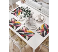 Салфетки на стол для сервировки прямоугольные, плейсмат JoyArty "Искусство", 32x46 см, в комплекте 4 шт., np_sd3522