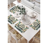 Салфетки на стол для сервировки прямоугольные, плейсмат JoyArty "Корабль в пути", 32x46 см, в комплекте 4 шт., np_sd3484