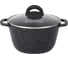 Кастрюля Kukmara 3,5 л со стеклянной крышкой, антипригарное покрытие линия Granit black кгч35а 1