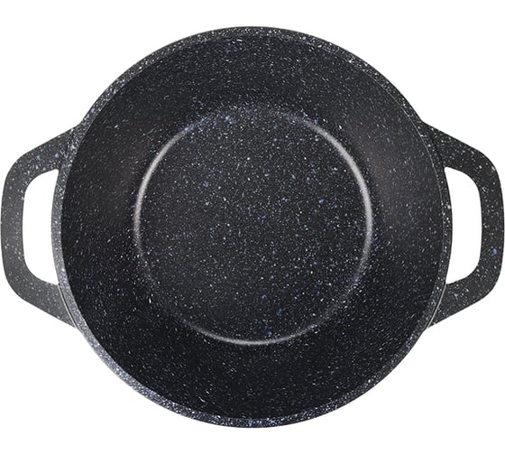 Кастрюля Kukmara 2,5 л со стеклянной крышкой, антипригарное покрытие линия Granit black кгч25а