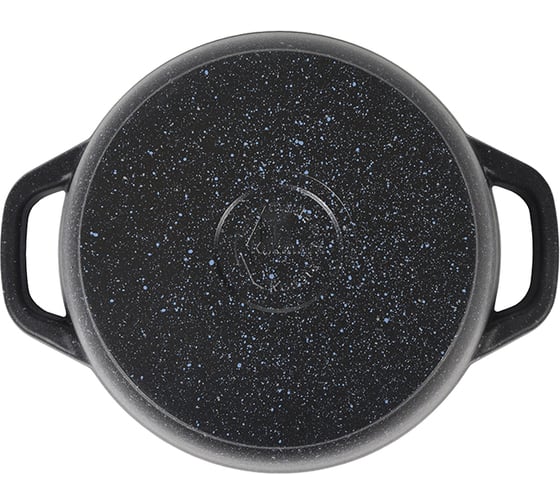 Кастрюля Kukmara 2,5 л со стеклянной крышкой, антипригарное покрытие линия Granit black кгч25а