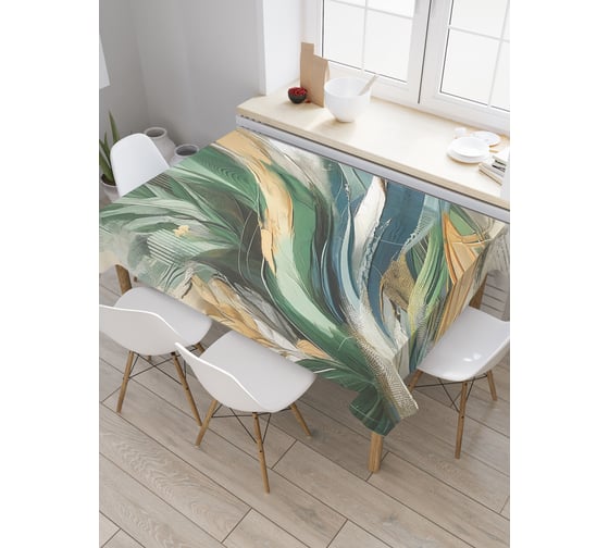 Прямоугольная тканевая скатерть на стол с рисунком JoyArty Красочные мотивы 120х145 см tc_sd3465_120x145 1