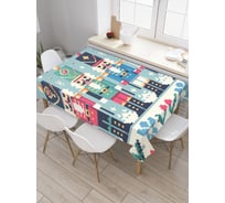 Прямоугольная тканевая скатерть на стол с рисунком JoyArty Строй щелкунчиков 145х180 см, серия Новый год и Рождество tc_sd3930_180x145