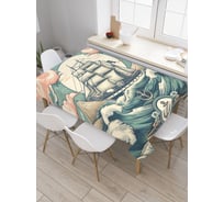 Прямоугольная тканевая скатерть на стол с рисунком JoyArty Корабль в пути 145х180 см tc_sd3484_180x145