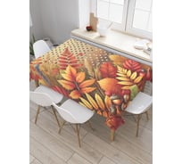 Прямоугольная тканевая скатерть на стол с рисунком JoyArty Осенняя композиция 120х145 см tc_sd4016_120x145