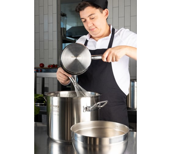 Котел Kukmara линии HoReCa 20 литров, диаметр 30 см, с металлической крышкой HRC-SP20030M