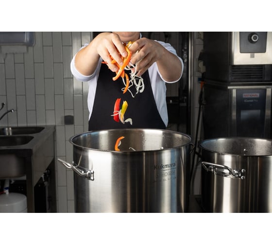 Котел Kukmara линии HoReCa 30 литров, диаметр 35 см, с металлической крышкой HRC-SP30035M