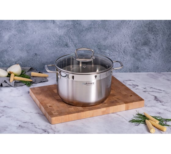 Кастрюля Kukmara линии ORION 4,5 л, диаметр 22 см, со стеклянной крышкой ORN-CA4522G