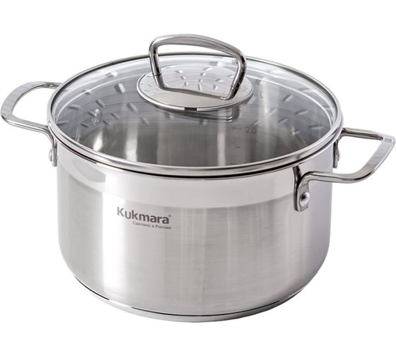 Кастрюля Kukmara линии ORION 3,5 л, диаметр 20 см, со стеклянной крышкой ORN-CA3520G