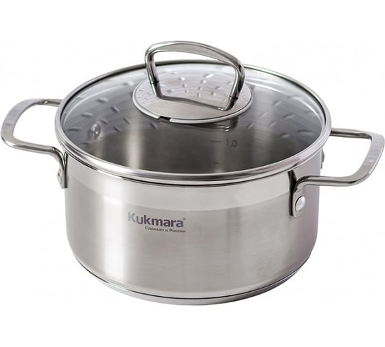 Кастрюля Kukmara линии ORION 2,5 л, диаметр 18 см, со стеклянной крышкой ORN-CA2518G 1