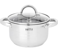 Кастрюля VETTA Фултон 20х11,5 см, 2,9 л, со стеклянной крышкой 822-113