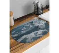 Коврик для сушки посуды JoyArty Снежные горы овальный 58x38 см sbm_430068_58x38