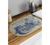 Коврик для сушки посуды JoyArty Ретро мотоцикл овальный 58x38 см sbm_430066_58x38