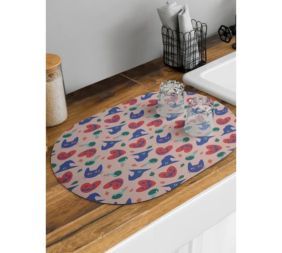 Коврик для сушки посуды JoyArty Волшебный замысел 58x38 см sbm_427324_58x38