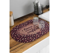 Коврик для сушки посуды впитывающий для кухни JoyArty Больше, чем кофе овальный 58x38 см sbm_53718_58x38