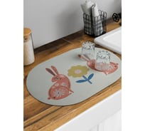 Коврик для сушки посуды JoyArty Вокруг цветка овальный 58x38 см sbm_228853_58x38