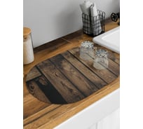 Коврик для сушки посуды впитывающий для кухни JoyArty Деревянный забор овальный 58x38 см sbm_21635_58x38