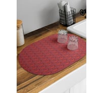 Коврик для сушки посуды впитывающий для кухни JoyArty Мозайка из сердец овальный 58x38 см sbm_210714_58x38