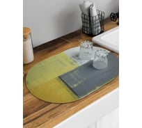 Коврик для сушки посуды впитывающий для кухни JoyArty Лоскутный гранж овальный 58x38 см sbm_34712_58x38