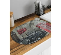 Коврик для сушки посуды впитывающий для кухни JoyArty Лондон ретро овальный 58x38 см sbm_85493_58x38