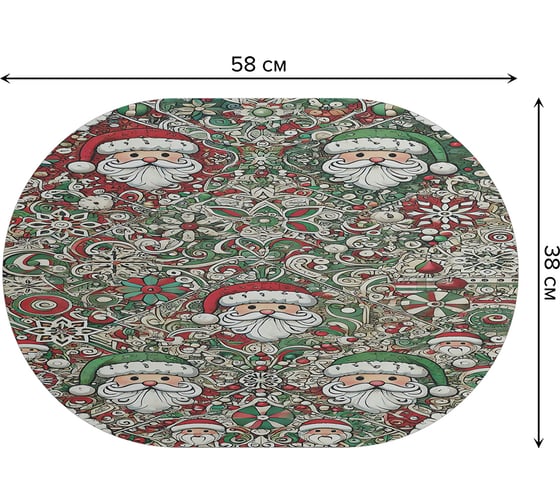 Коврик для сушки посуды JoyArty Красный нос овальный 58x38 см sbm_sd3973_58x38