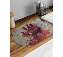 Коврик для сушки посуды JoyArty Кровавая рука овальный 58x38 см sbm_sd3847_58x38