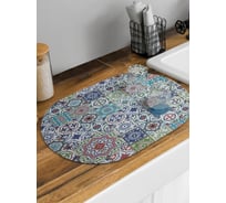 Коврик для сушки посуды впитывающий для кухни JoyArty Цветочные вибрации овальный 58x38 см sbm_7526_58x38