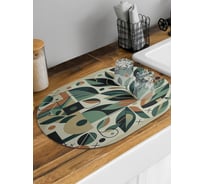 Коврик для сушки посуды JoyArty Геометрия листьев овальный 58x38 см sbm_sd3543_58x38